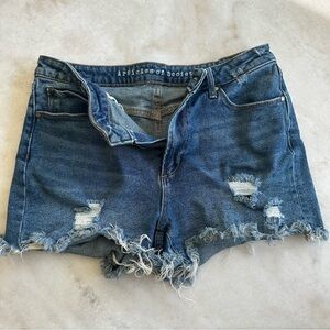 Articles Of Society Distressed Blue Denim Cutoff Shorts